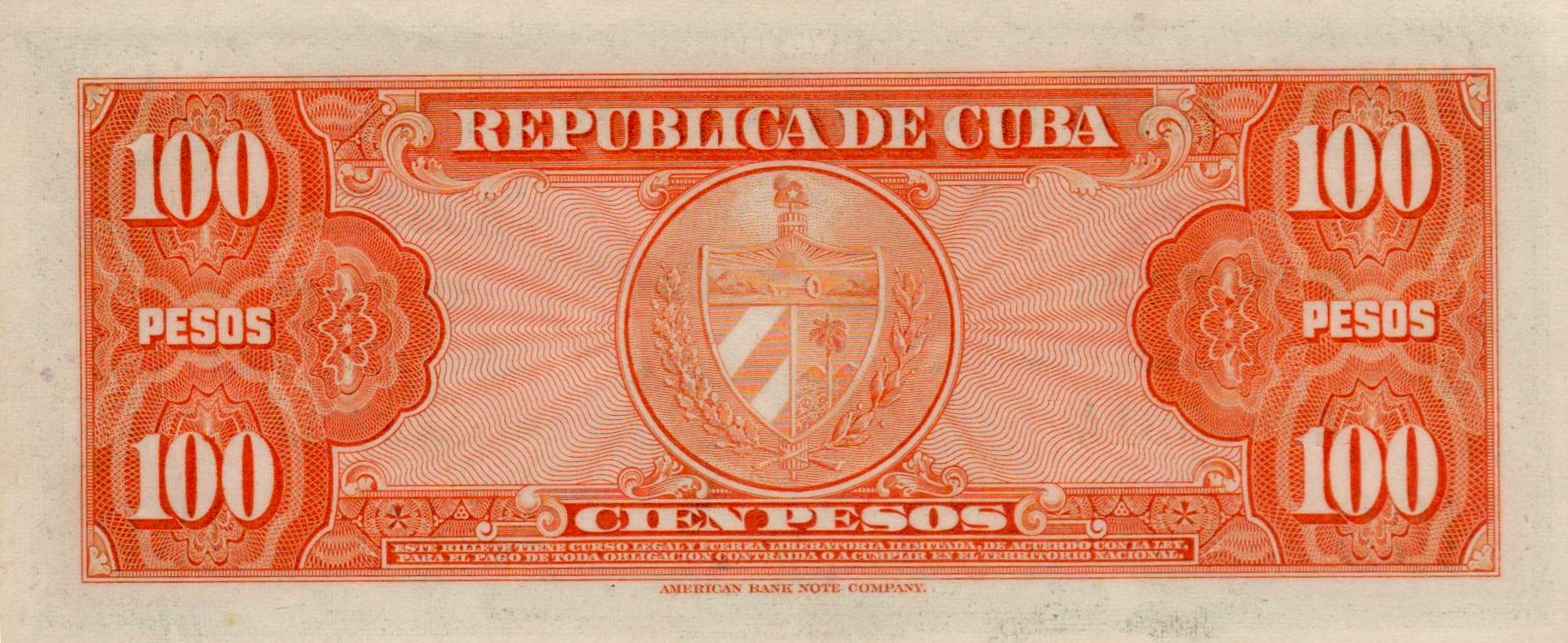 Cuba 100 1959 UNC P-93